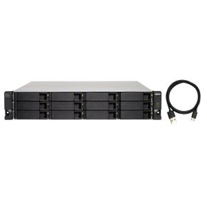 QNAP TL-R1200C-RP-US 12-Bay 2U Rackmount USB-C 3.1 Gen2 10Gbps JBOD Expansion Unit