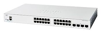 Cisco Catalyst 1300-24T-4G Managed Switch, 24 Port GE, 4x1GE SFP, Limited Lifetime Protection (C1300-24T-4G)