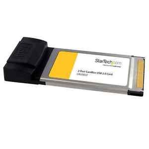  2 Port CardBus Laptop USB 2.0 PC Card Adapter