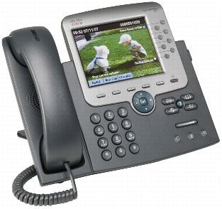 Cisco Unified IP Phone 7975G w/ 1 RTU License Black,Silver Caller ID