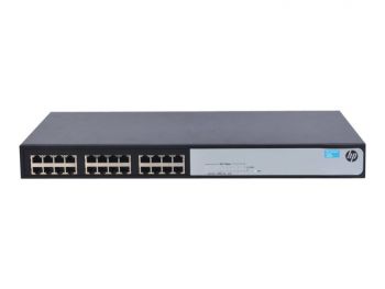 HPE 1410-24-R Switch - switch - 24 ports - unmanaged - desktop, rack-mountable, wall-mountable 