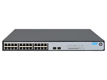 HPE 1420-24G-2SFP+ 10G Uplink Switch - switch - 24 ports - unmanaged - desktop, rack-mountable 