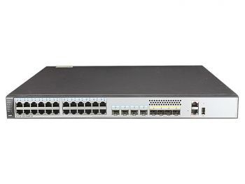 Huawei S5720-28X-PWR-SI Bundle(24 Ethernet 10/100/1000 PoE+ ports,4 of which are dual-purpose 10/100/1000 or SFP,4 10 Gig SFP+,with 500W AC power)