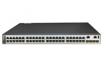 S5720-52X-PWR-SI-DC (48 Ethernet 10/100/1000 PoE+ ports,4 10 Gig SFP+,with 650W DC power)