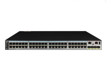 S5720-56C-PWR-HI Bundle(48 Ethernet 10/100/1000 POE+ ports,4 10 Gig SFP+,with 2 interface slots,with 580W AC power supply)