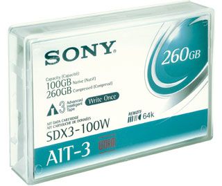 Sony Datacart AIT SDX3 WORM 100GB 8 mm