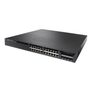 Cisco Catalyst 3650-24PD-L Network Switch, 24 Gigabit Ethernet (GbE) PoE+ Ports, two 10 G and two 1 G Uplinks, 640WAC Power Supply, 1 RU, Enhanced Limited Lifetime Warranty (WS-C3650-24PD-L)