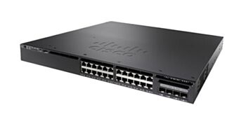 Cisco Catalyst 3650-24PD-S Network Switch, 24 Gigabit Ethernet (GbE) PoE+ Ports, two 10 G and two 1 G Uplinks, 640WAC Power Supply